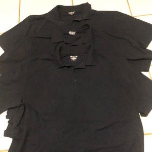 3 Gildan collared shirts